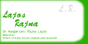 lajos rajna business card